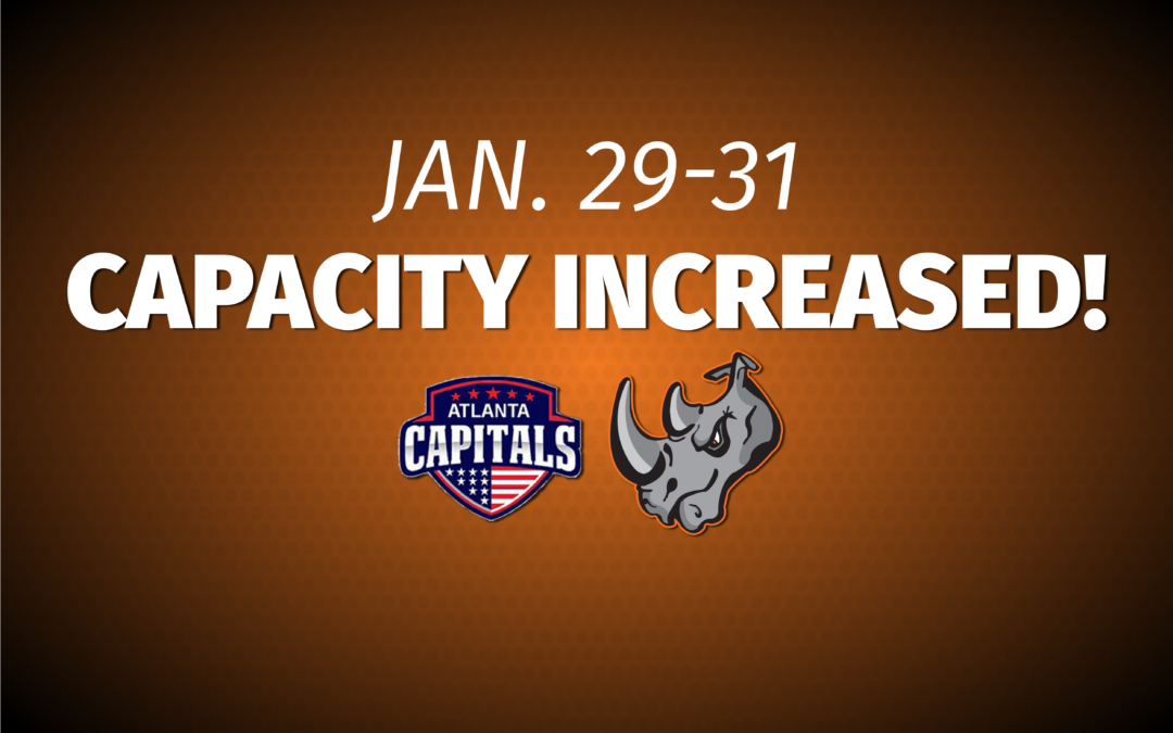 Capacity Increased for Jan. 29-31 Games!