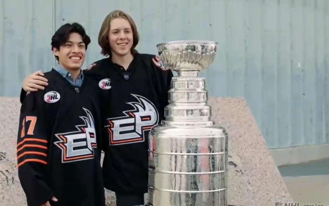 Danny and Tomas with the Stanley Cup on NHL.com/ES
