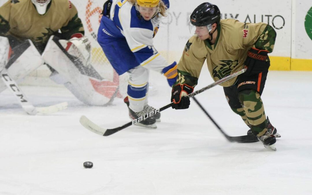 Rhinos Dominate Ice Bats, 9-2, in Game 1