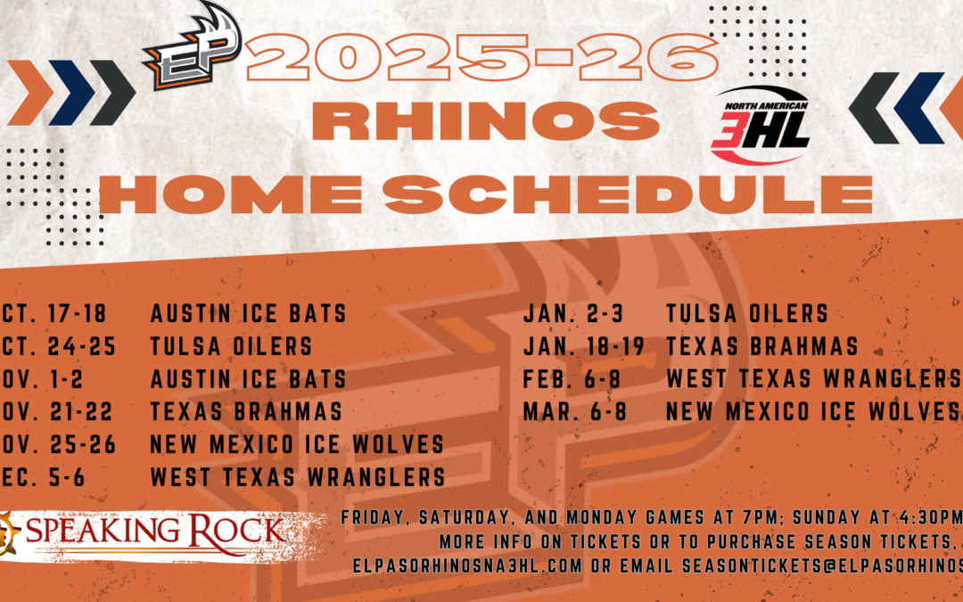 The 2025-26 Season Home Schedule is here!