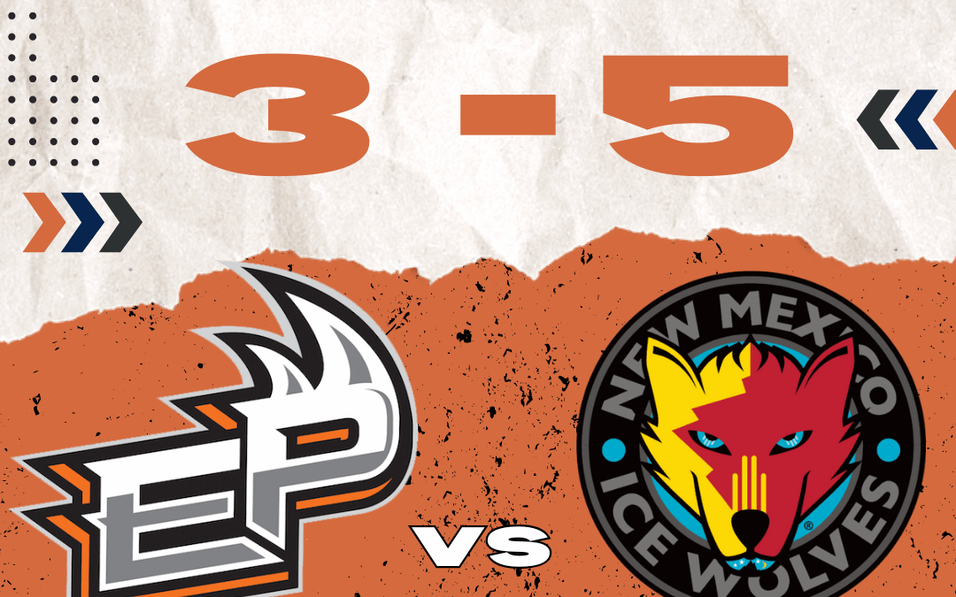 Rhinos fall to Ice Wolves 3-5 on the Road